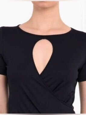 Anne Fontaine Sexy Designer Black Keyhole Top